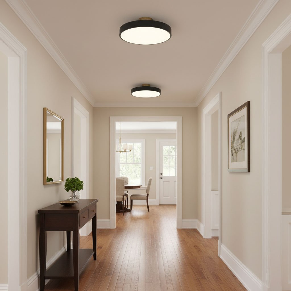 Modern Round LED Flush Mount Ceiling Light 1-Light