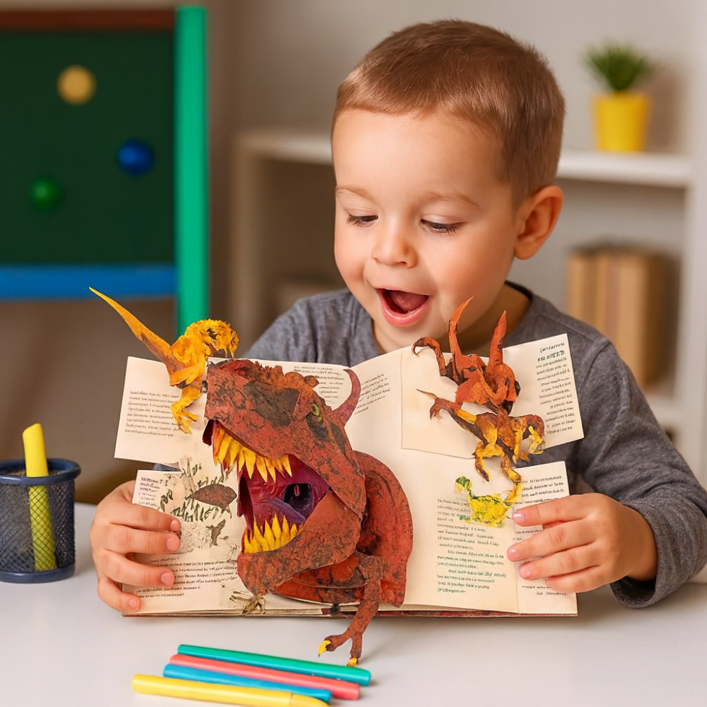 Children Dinosaur Pop-Up Book - 3D Interactive Educational Science Gift
