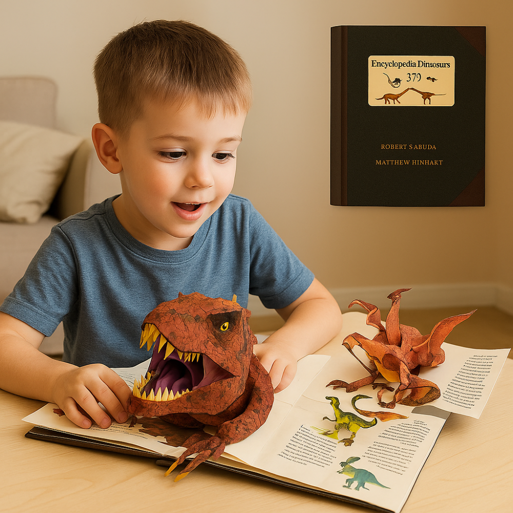 Children Dinosaur Pop-Up Book - 3D Interactive Educational Science Gift