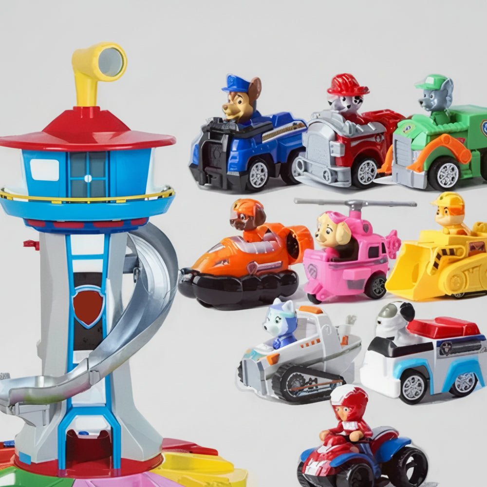 Kids Playset Slide Tower Toy Cars Durable Indoor Outdoor Fun
