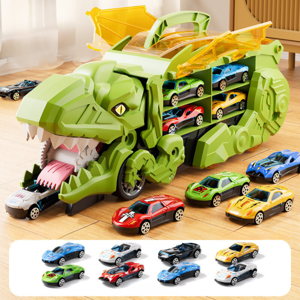 Children Toys Dinosaur Truck Car Carrier Playset Storage Transforming
