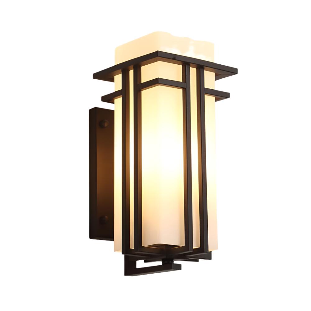 Retro Industrial Iron Glass Outdoor Wall Light LED 1-Light