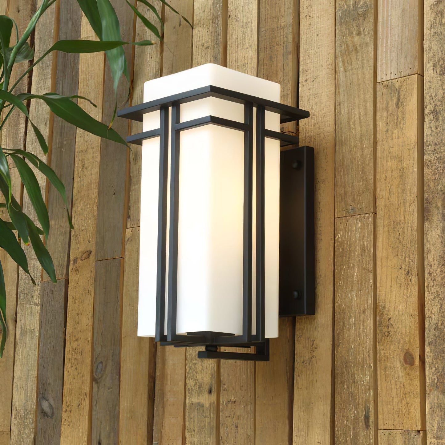 Retro Industrial Iron Glass Outdoor Wall Light LED 1-Light