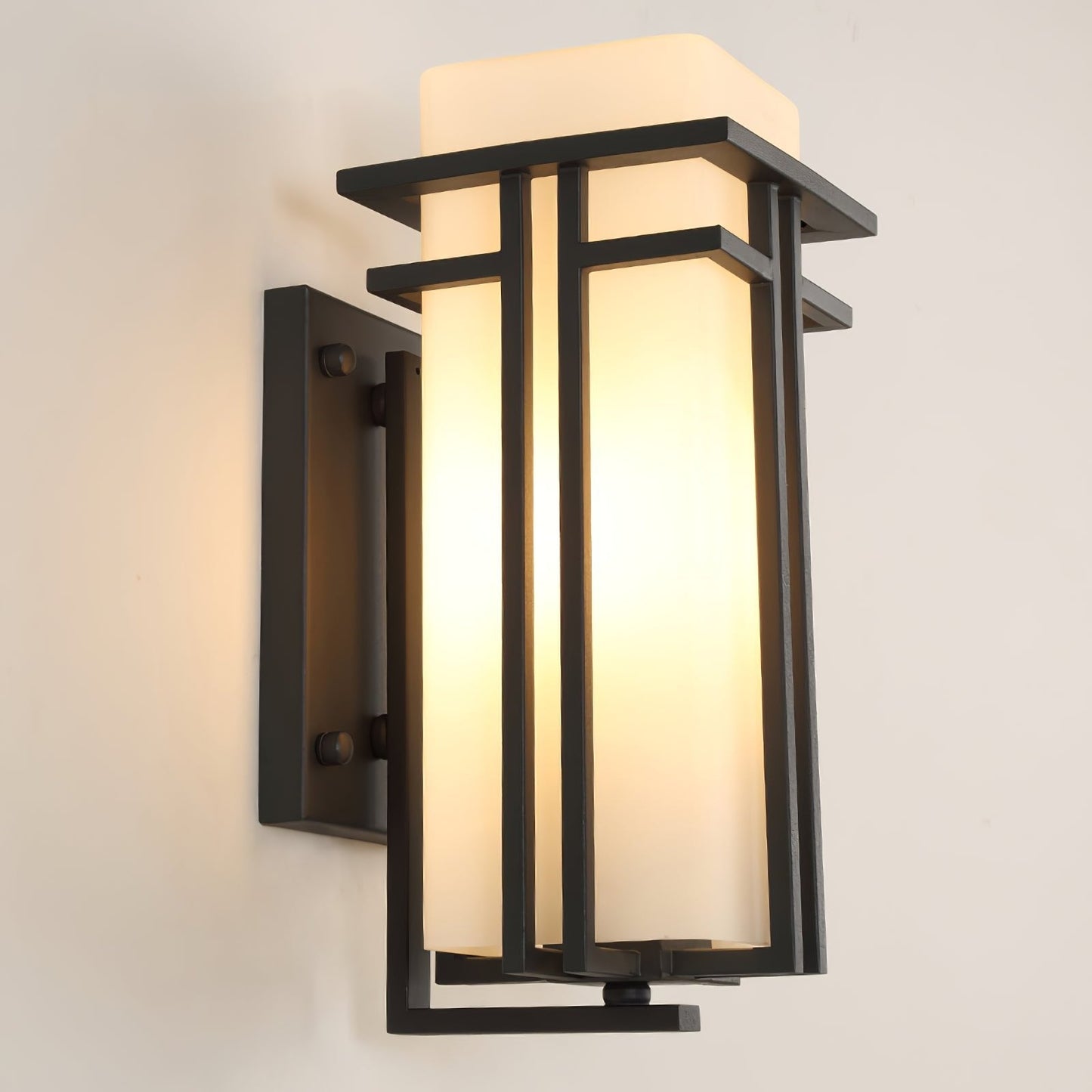 Retro Industrial Iron Glass Outdoor Wall Light LED 1-Light