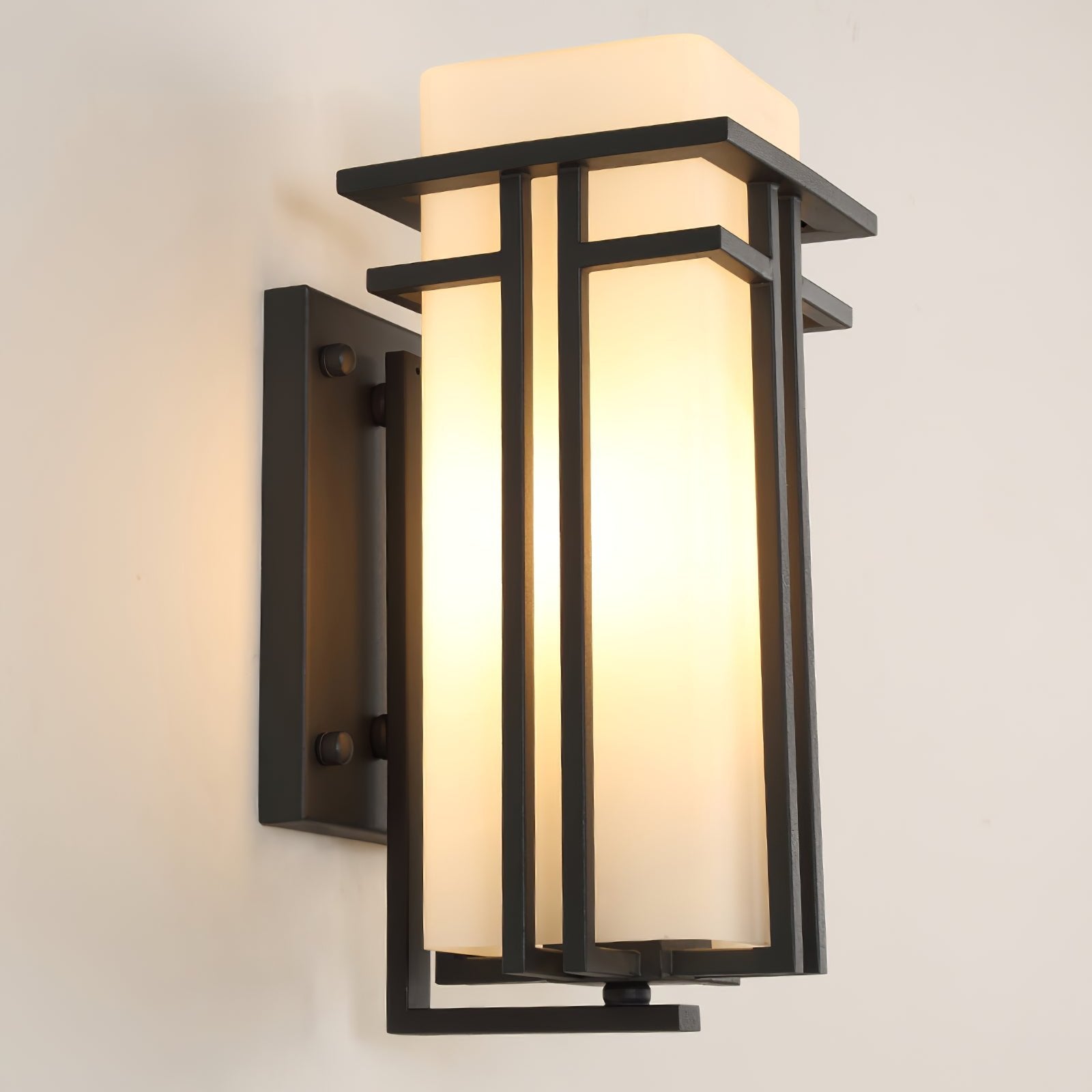 Lampada da parete industriale retrò in ferro e vetro per esterni LED 1 luce
