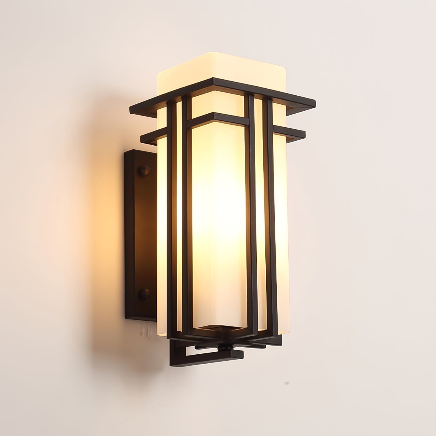 Lampada da parete industriale retrò in ferro e vetro per esterni LED 1 luce