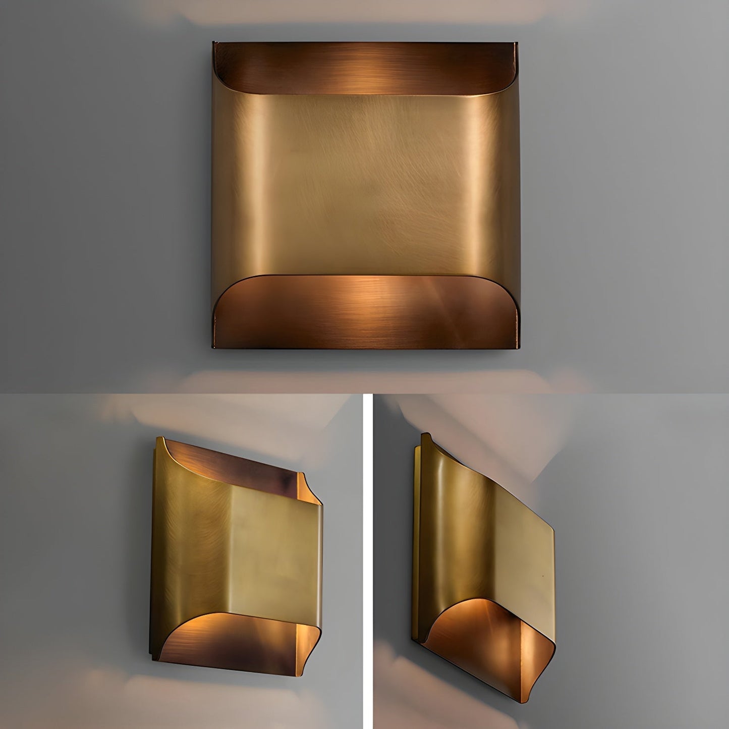 Modern Curved Brass LED Wall Sconce 1-Light