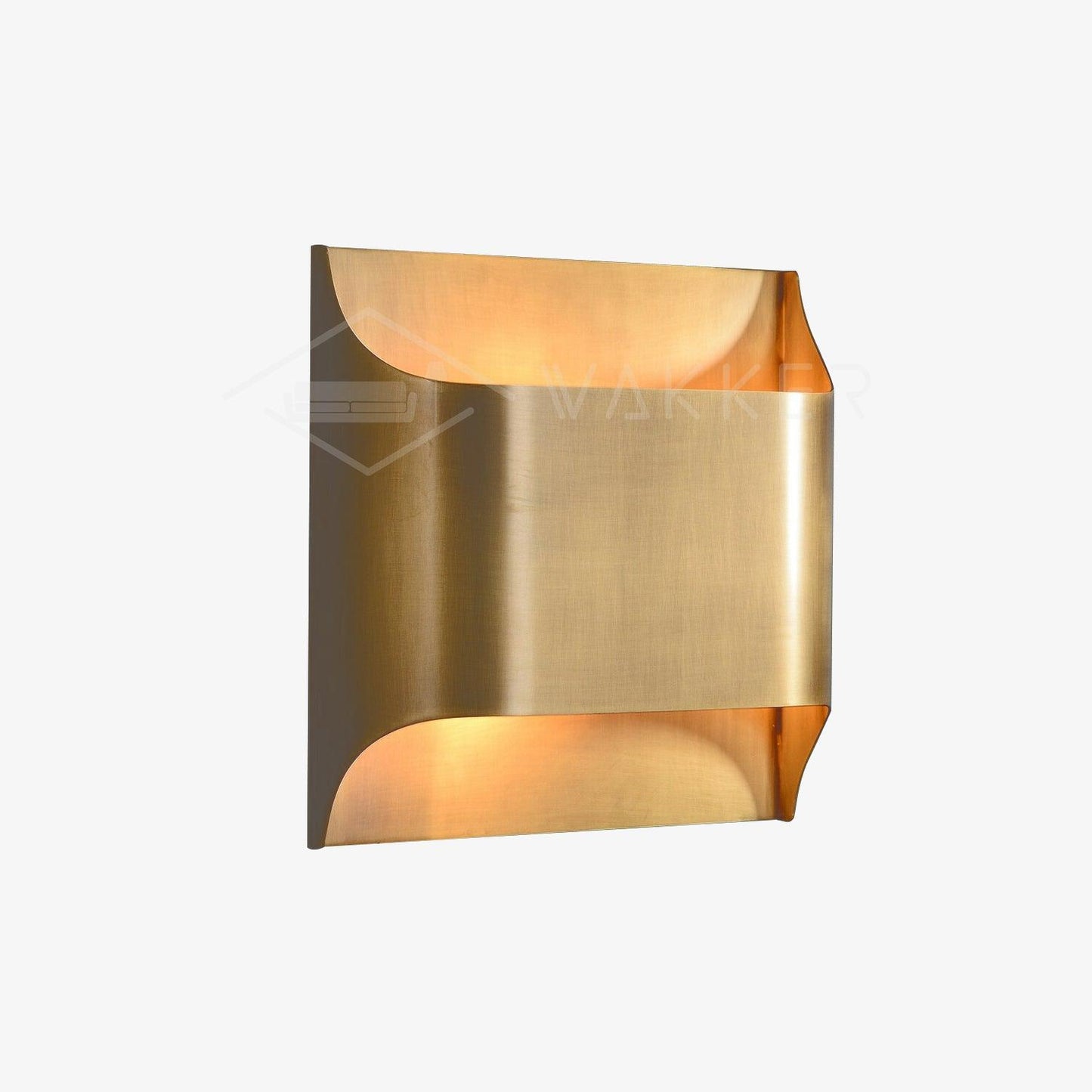 Modern Curved Brass LED Wall Sconce 1-Light