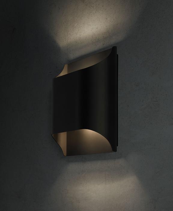 Modern Curved Brass LED Wall Sconce 1-Light