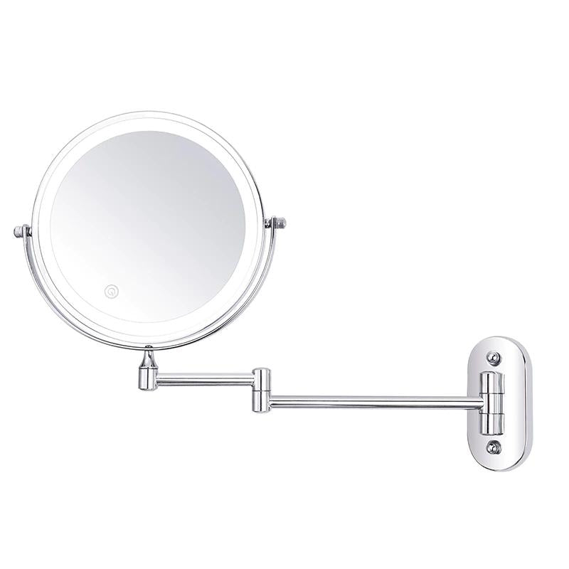 Specchio illuminato moderno rotondo in vetro con LED 1 luce