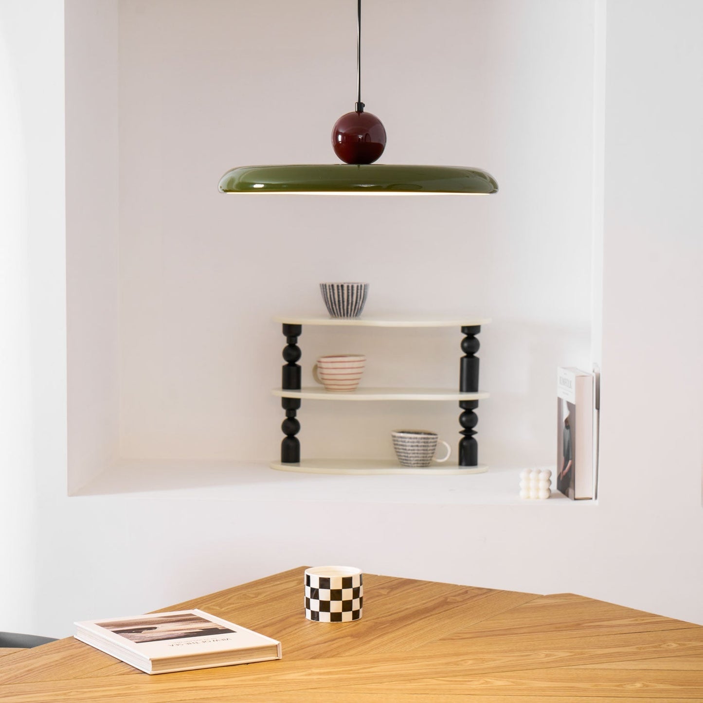 Modern Disc LED Plug-in Pendant Light 1-Light