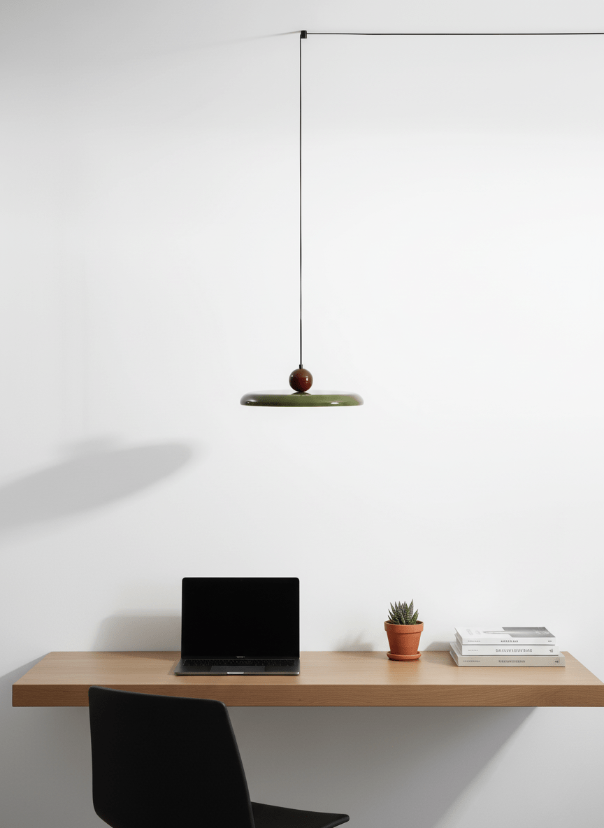 Modern Disc LED Plug-in Pendant Light 1-Light