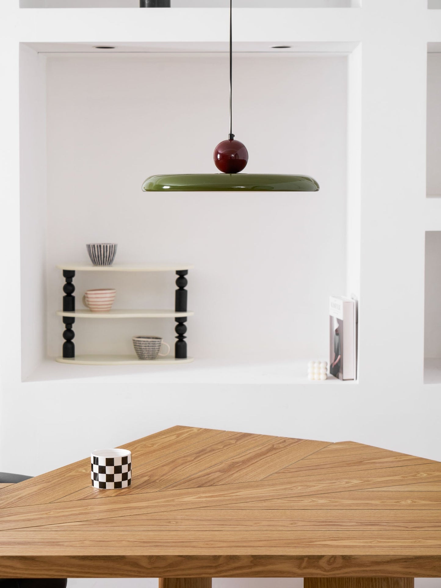 Modern Disc LED Plug-in Pendant Light 1-Light