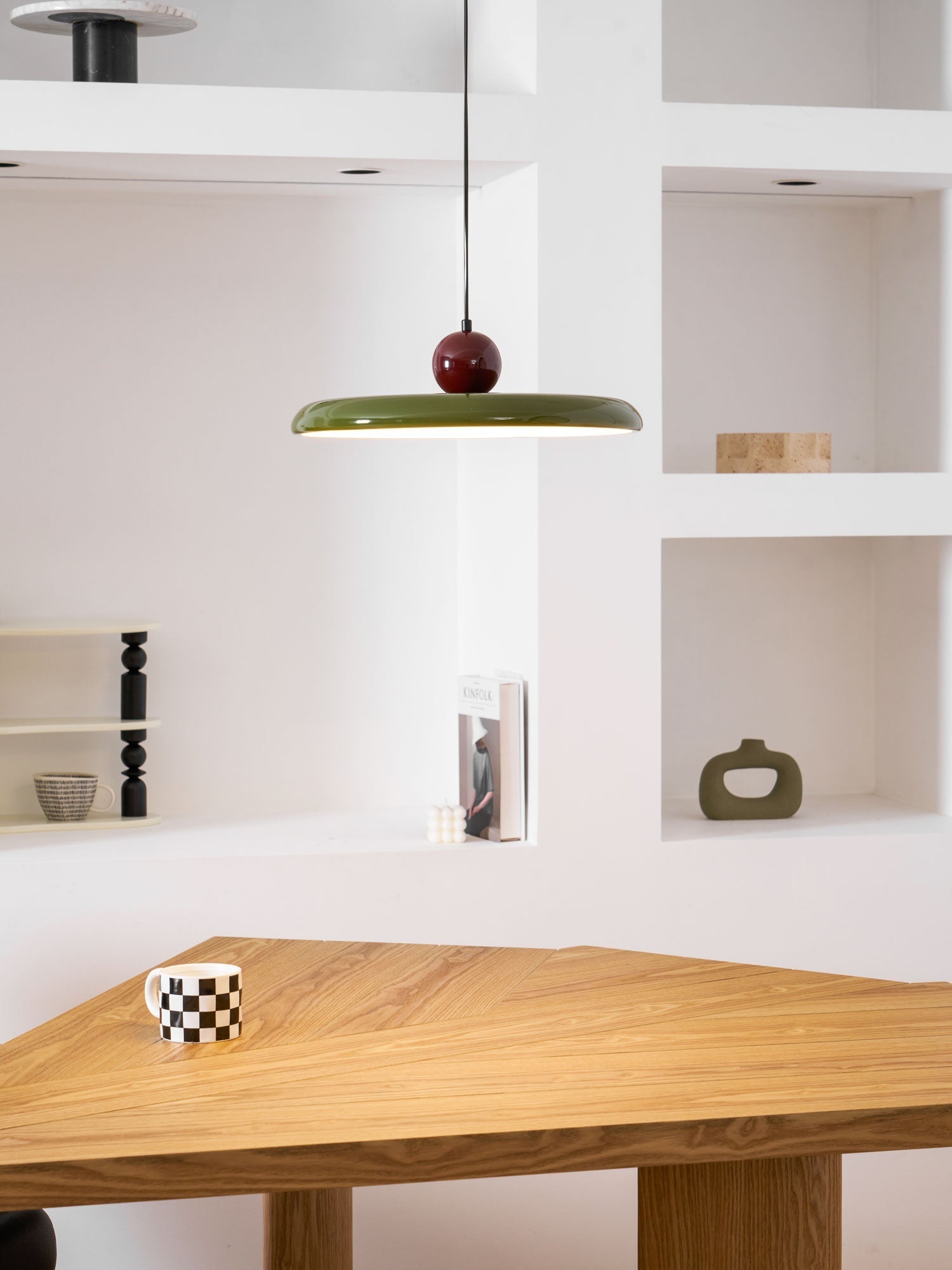 Modern Disc LED Plug-in Pendant Light 1-Light