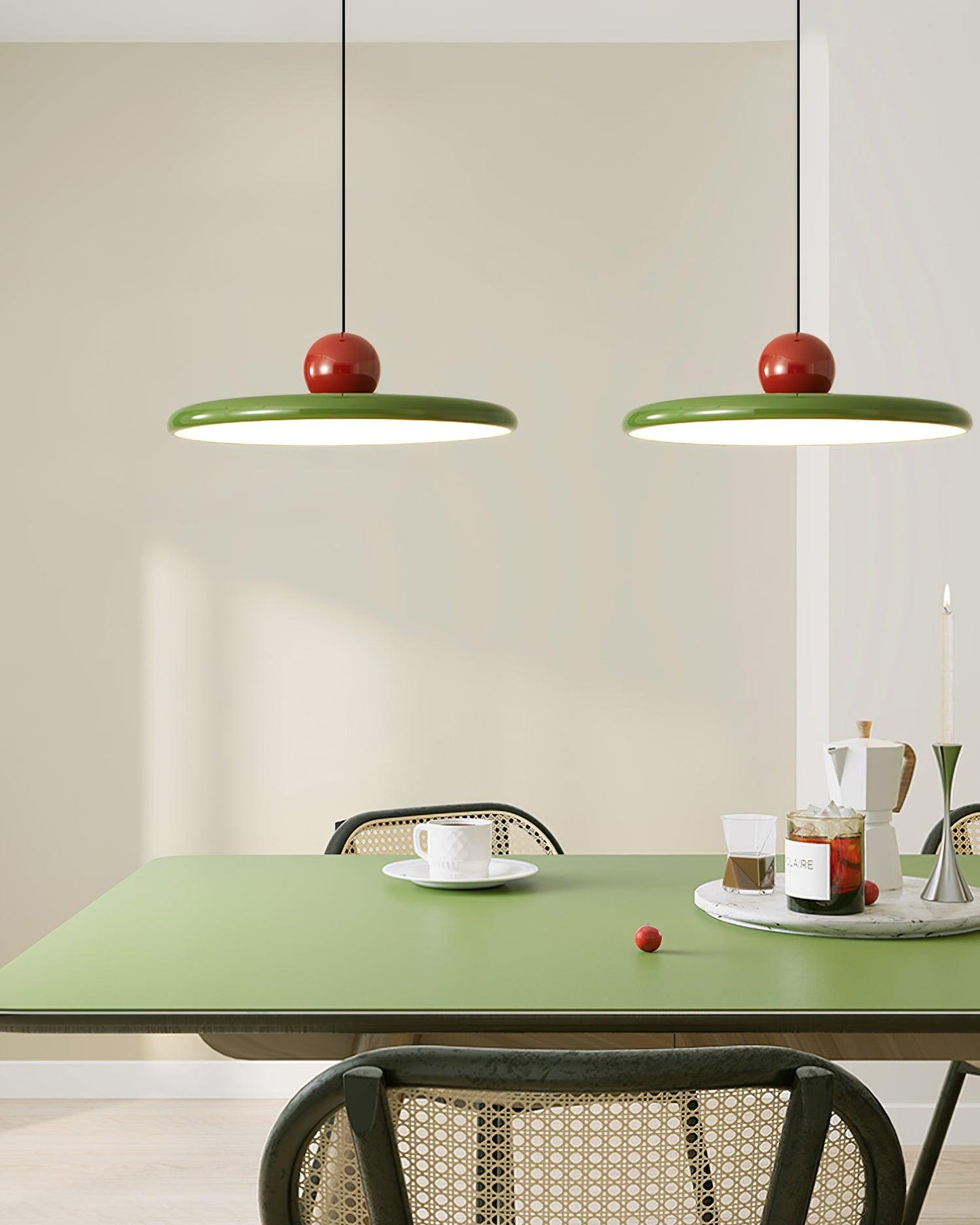 Modern Disc LED Plug-in Pendant Light 1-Light