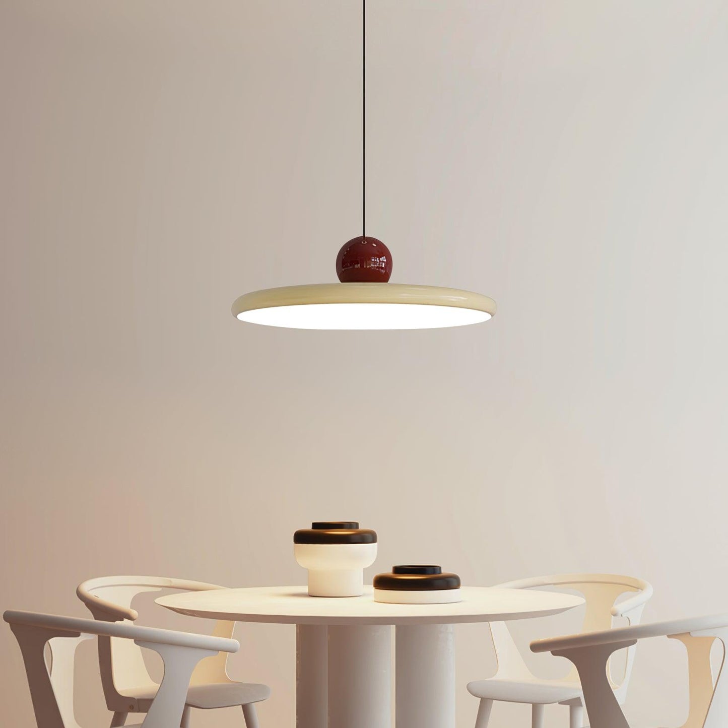 Modern Disc LED Plug-in Pendant Light 1-Light