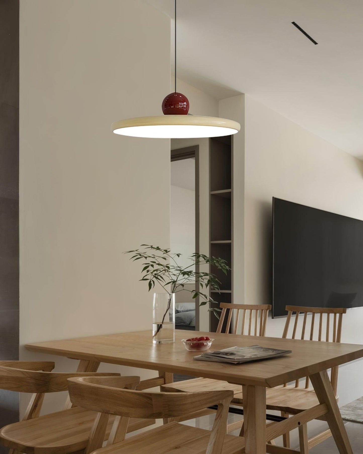 Modern Disc LED Plug-in Pendant Light 1-Light