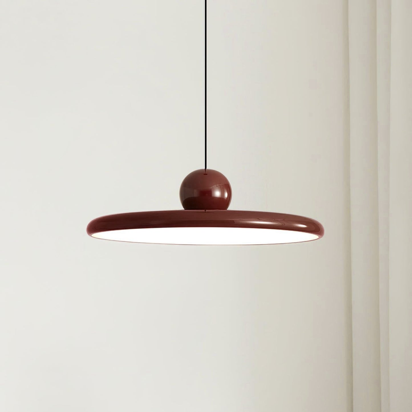 Modern Disc LED Plug-in Pendant Light 1-Light