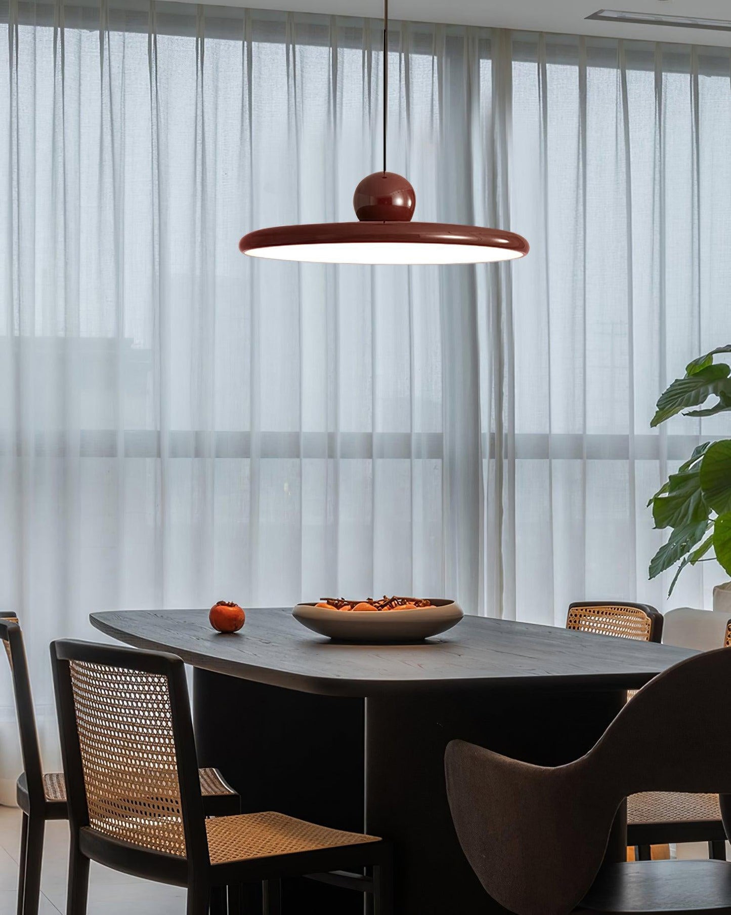 Modern Disc LED Plug-in Pendant Light 1-Light