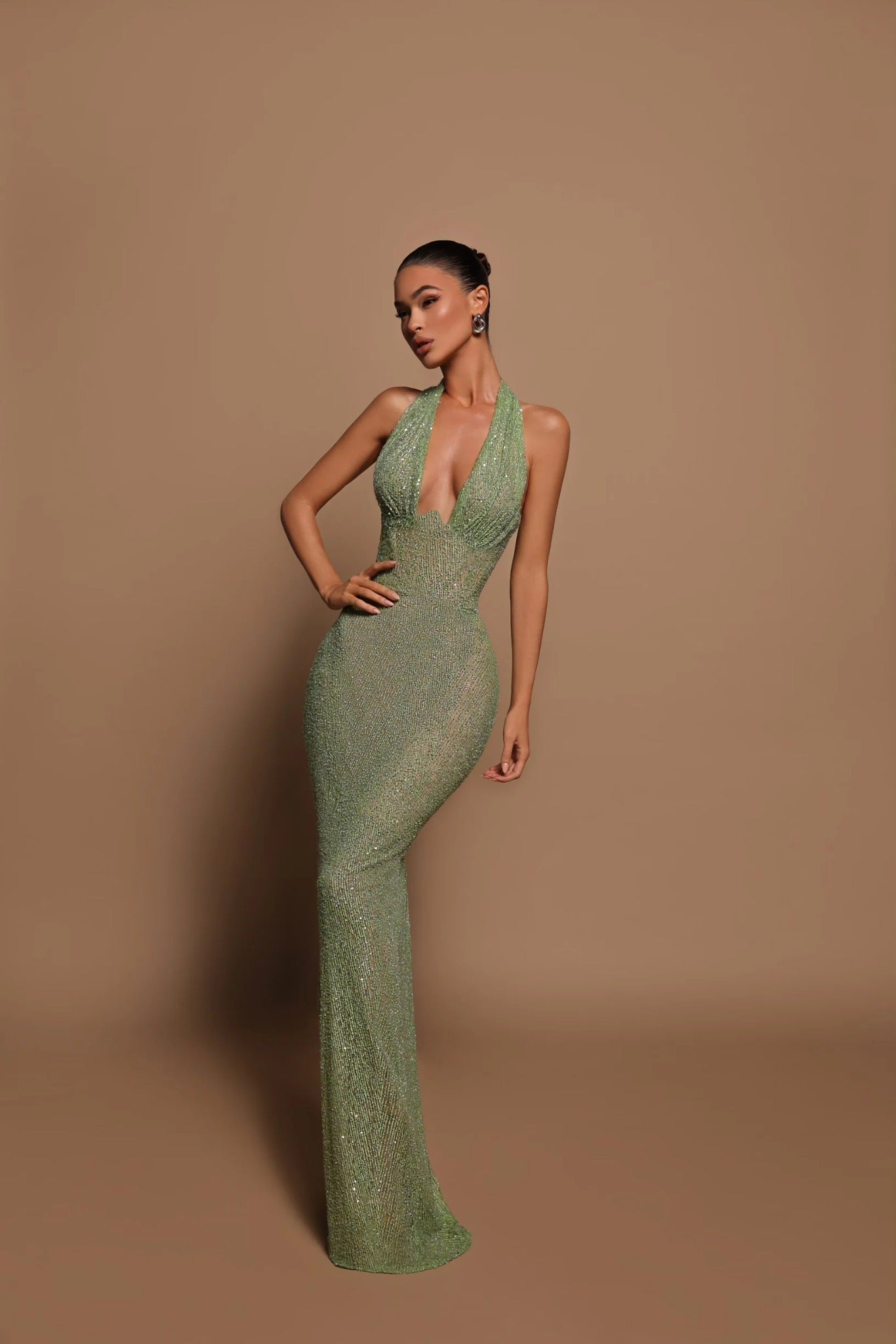 Puili | Emerald Allure Dress
