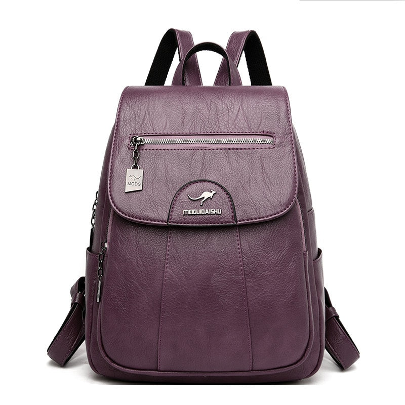 Aurelia High-Quality Everyday Leather Backpack for Women