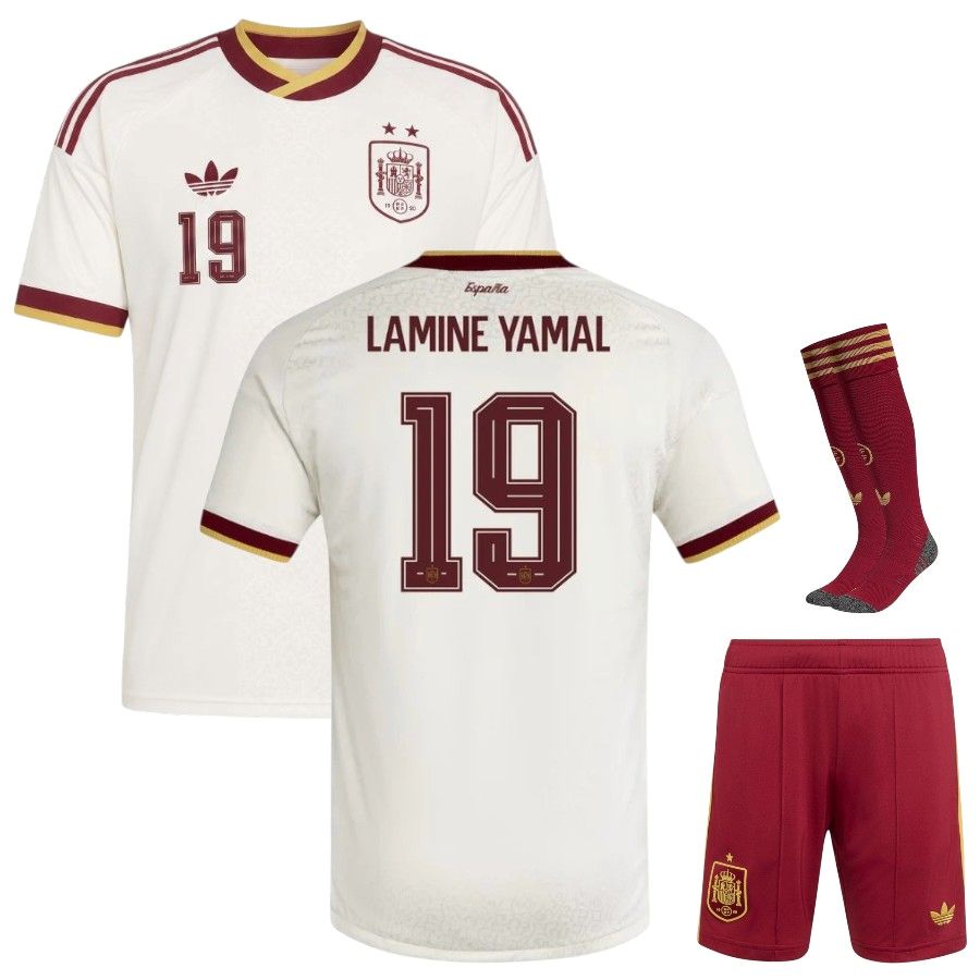 Spanje 2026-2027 Lamine Yamal Twee-Ster Kinder Uittenue
