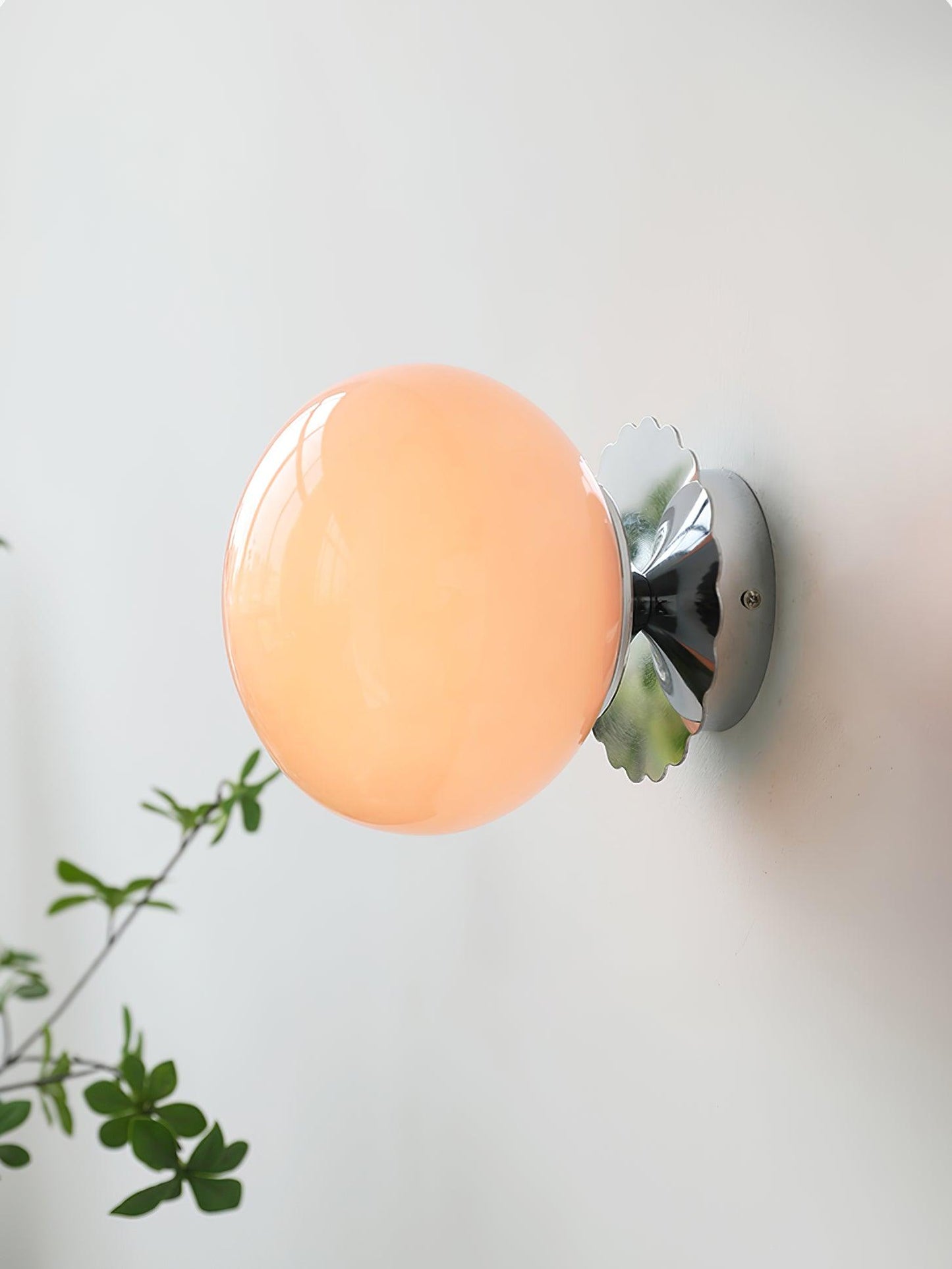 Vintage Brass Globe Glass Wall Sconce 1-Light