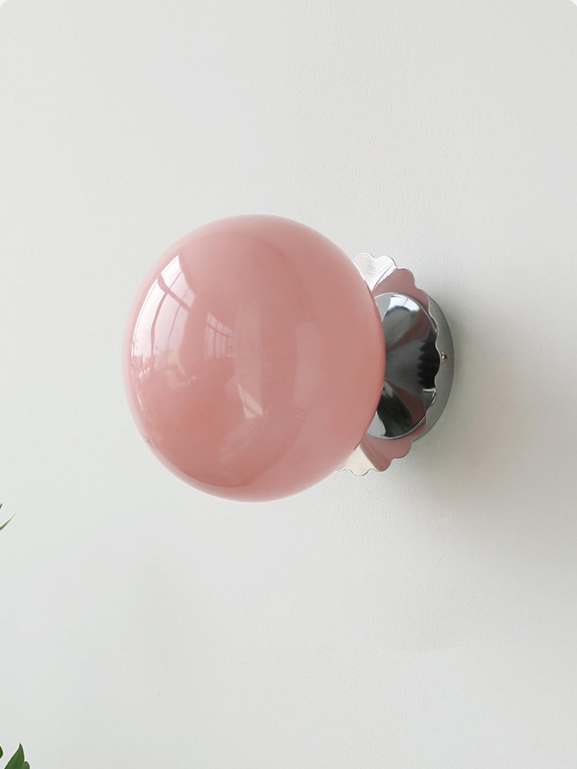 Vintage Brass Globe Glass Wall Sconce 1-Light