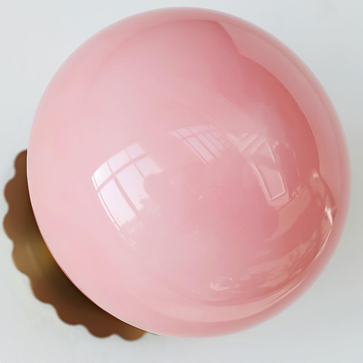 Vintage Brass Globe Glass Wall Sconce 1-Light