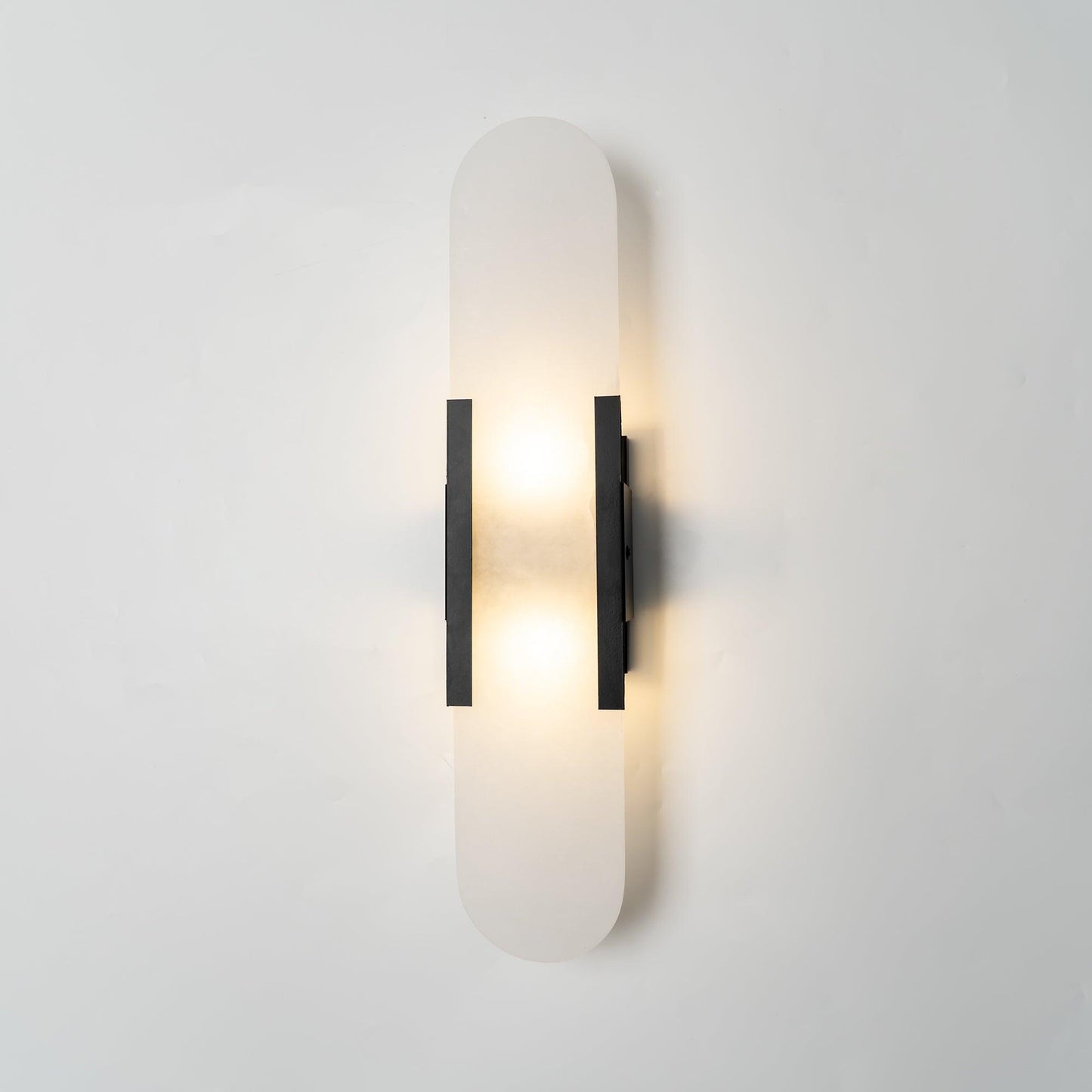 Modern Alabaster Elongated Marble LED Wall Sconce 2-Light