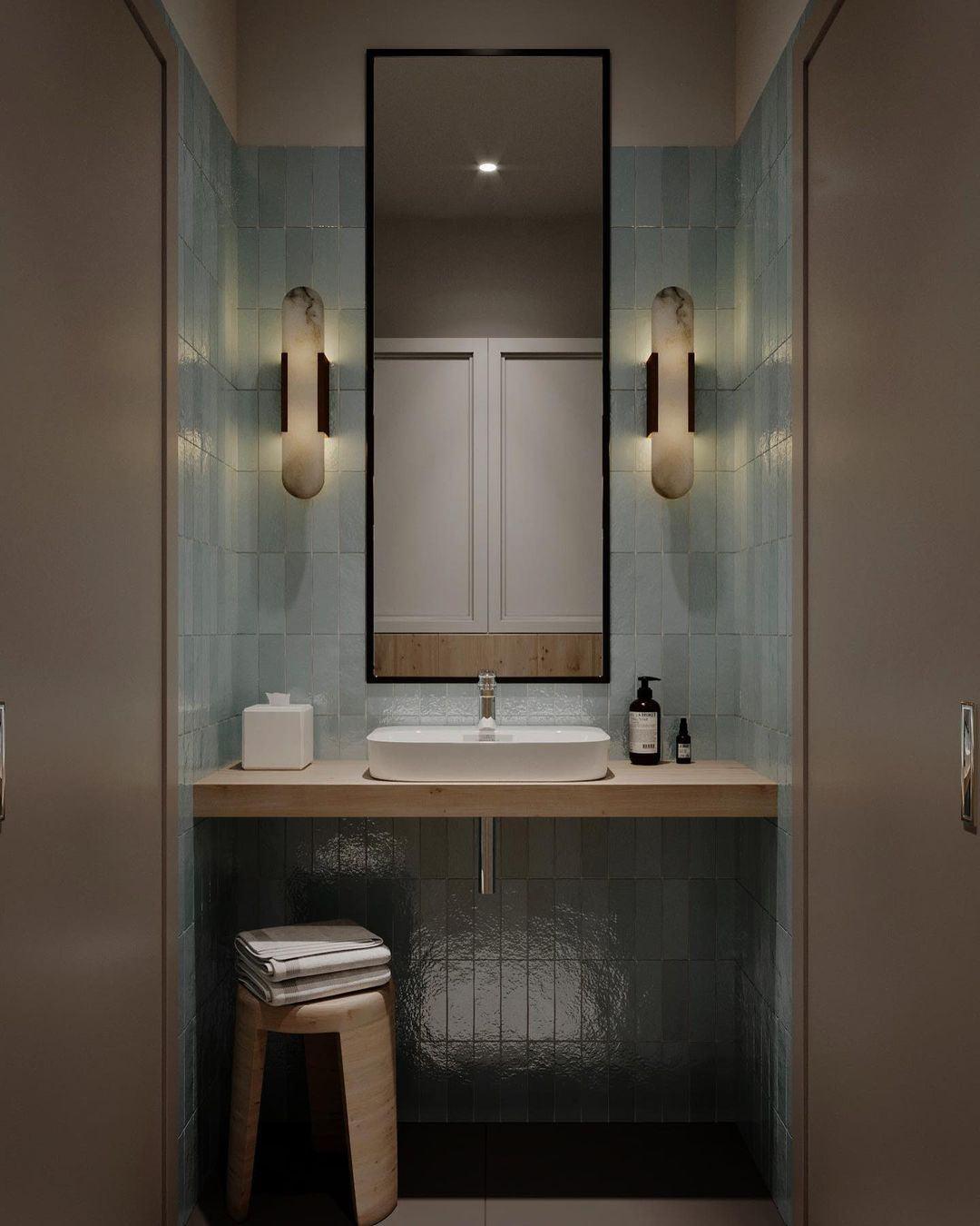 Modern Alabaster Elongated Marble LED Wall Sconce 2-Light