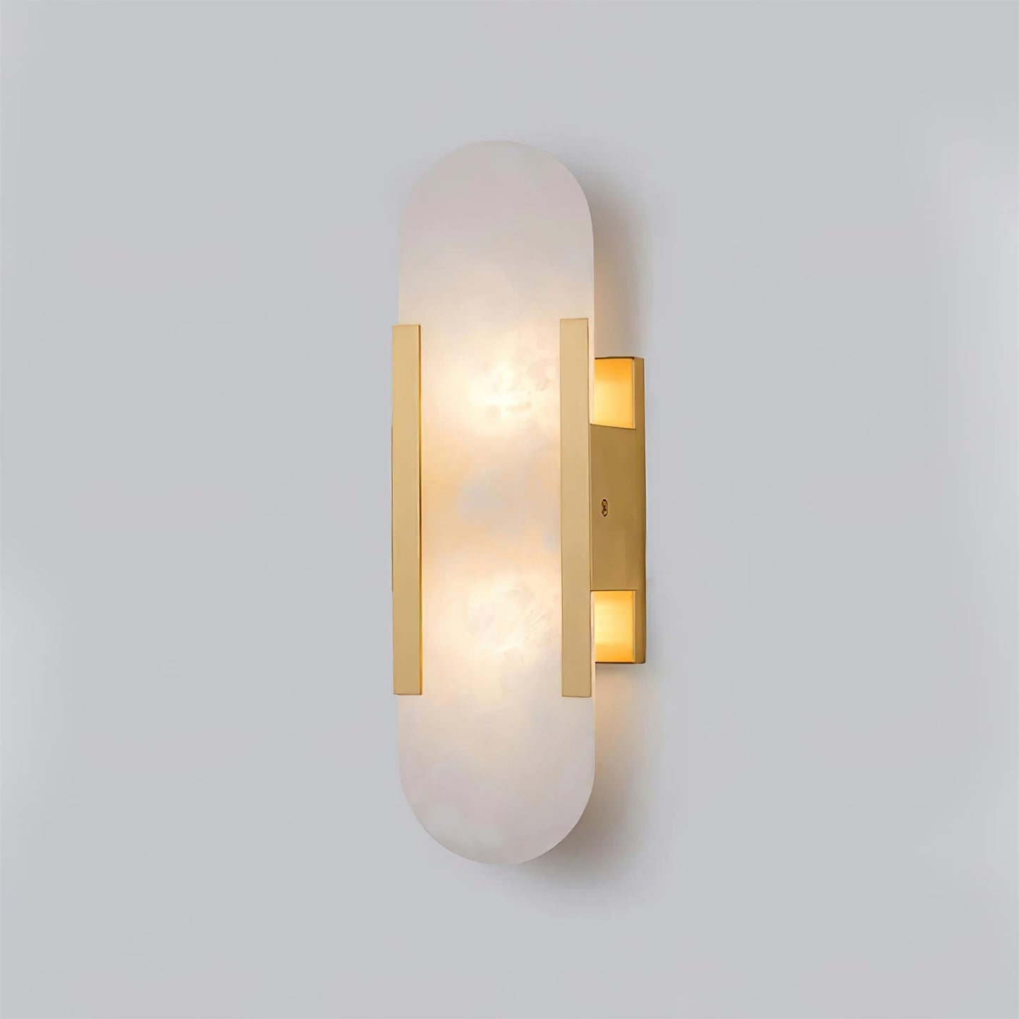 Modern Alabaster Elongated Marble LED Wall Sconce 2-Light