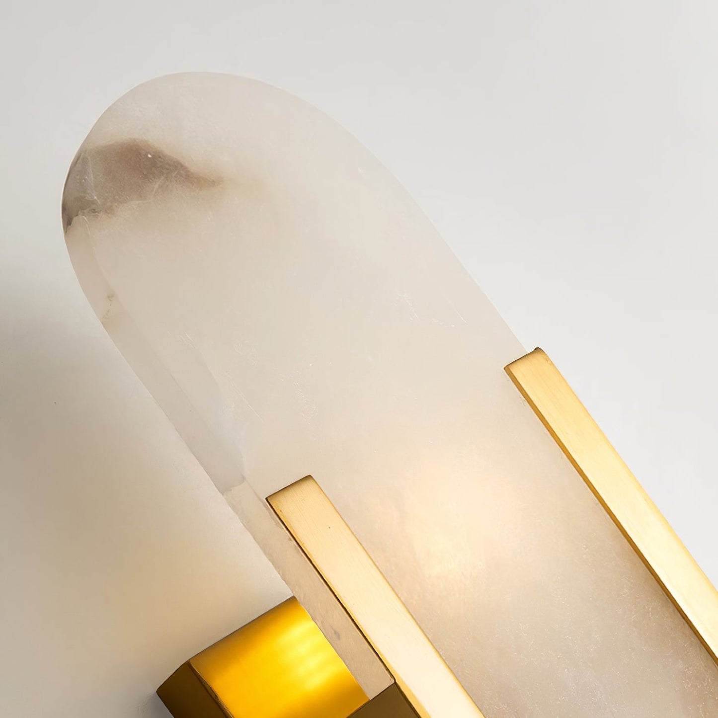 Modern Alabaster Elongated Marble LED Wall Sconce 2-Light