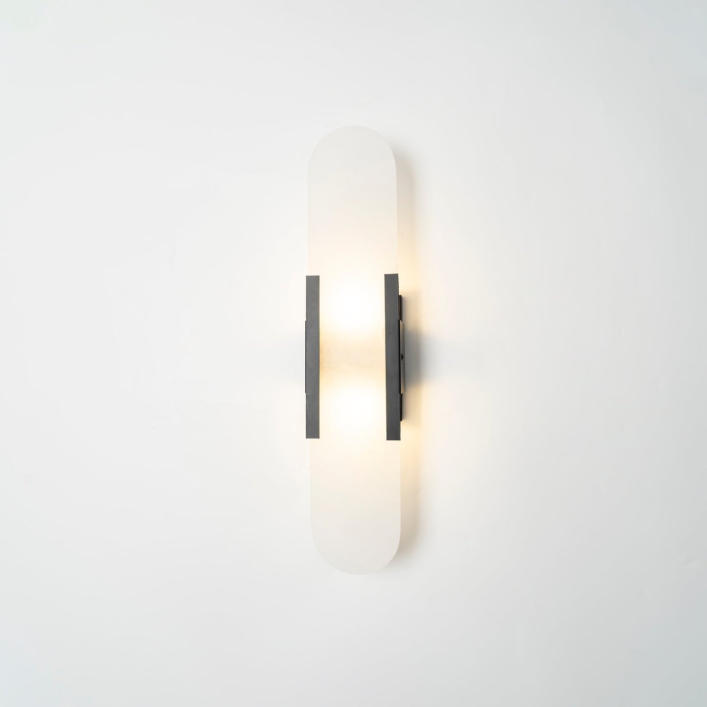 Modern Alabaster Elongated Marble LED Wall Sconce 2-Light