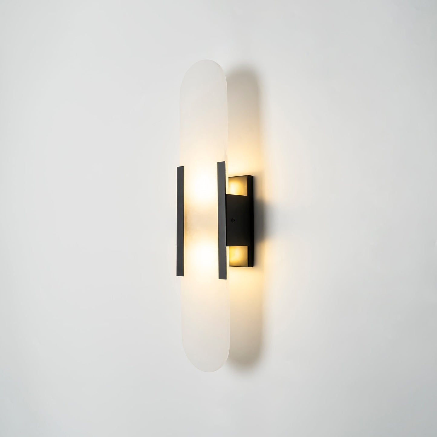 Modern Alabaster Elongated Marble LED Wall Sconce 2-Light