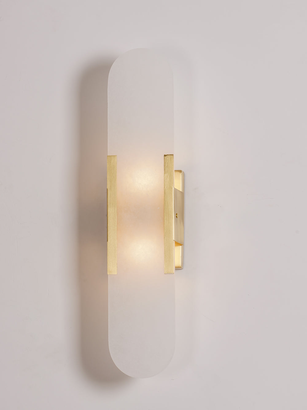 Modern Alabaster Elongated Marble LED Wall Sconce 2-Light
