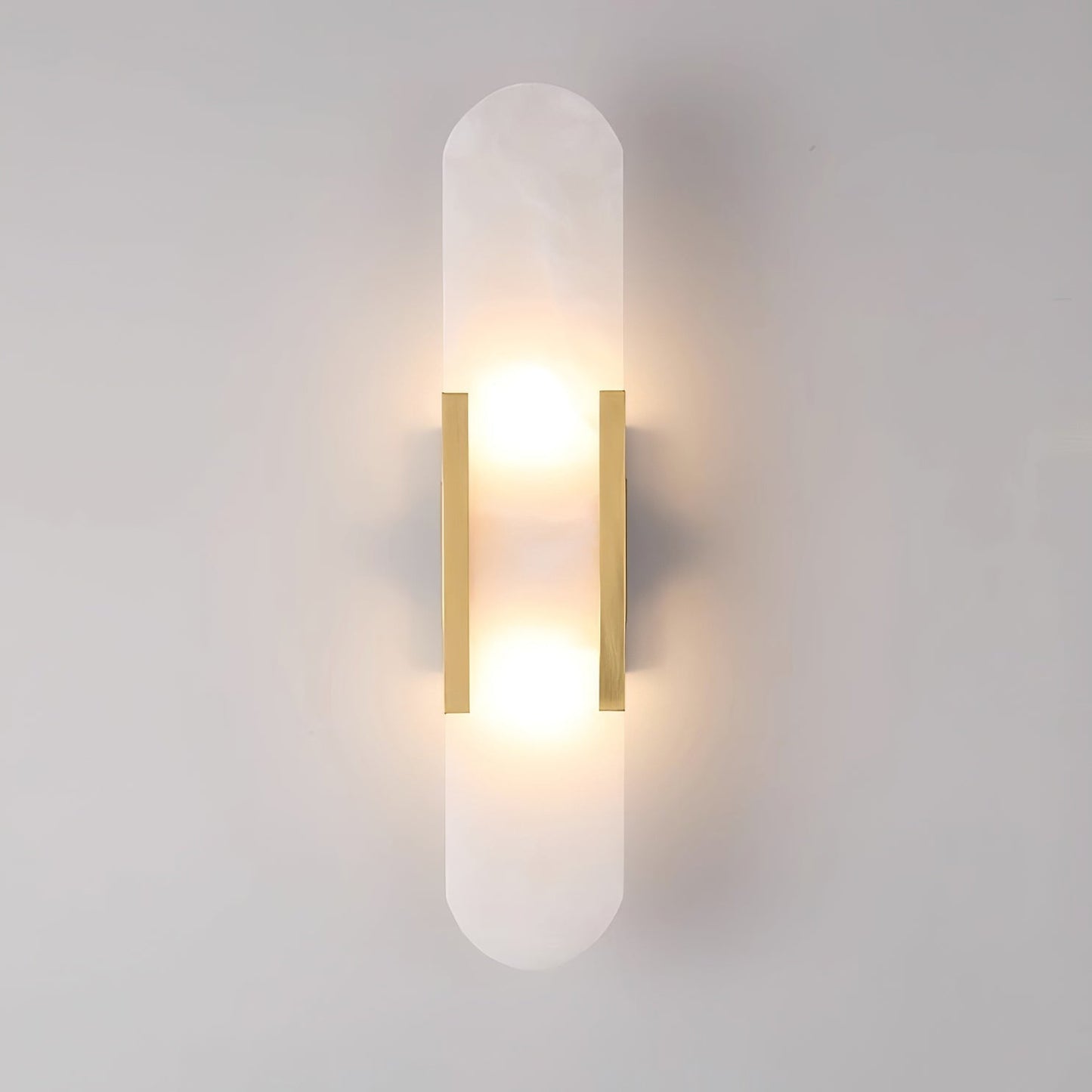 Modern Alabaster Elongated Marble LED Wall Sconce 2-Light