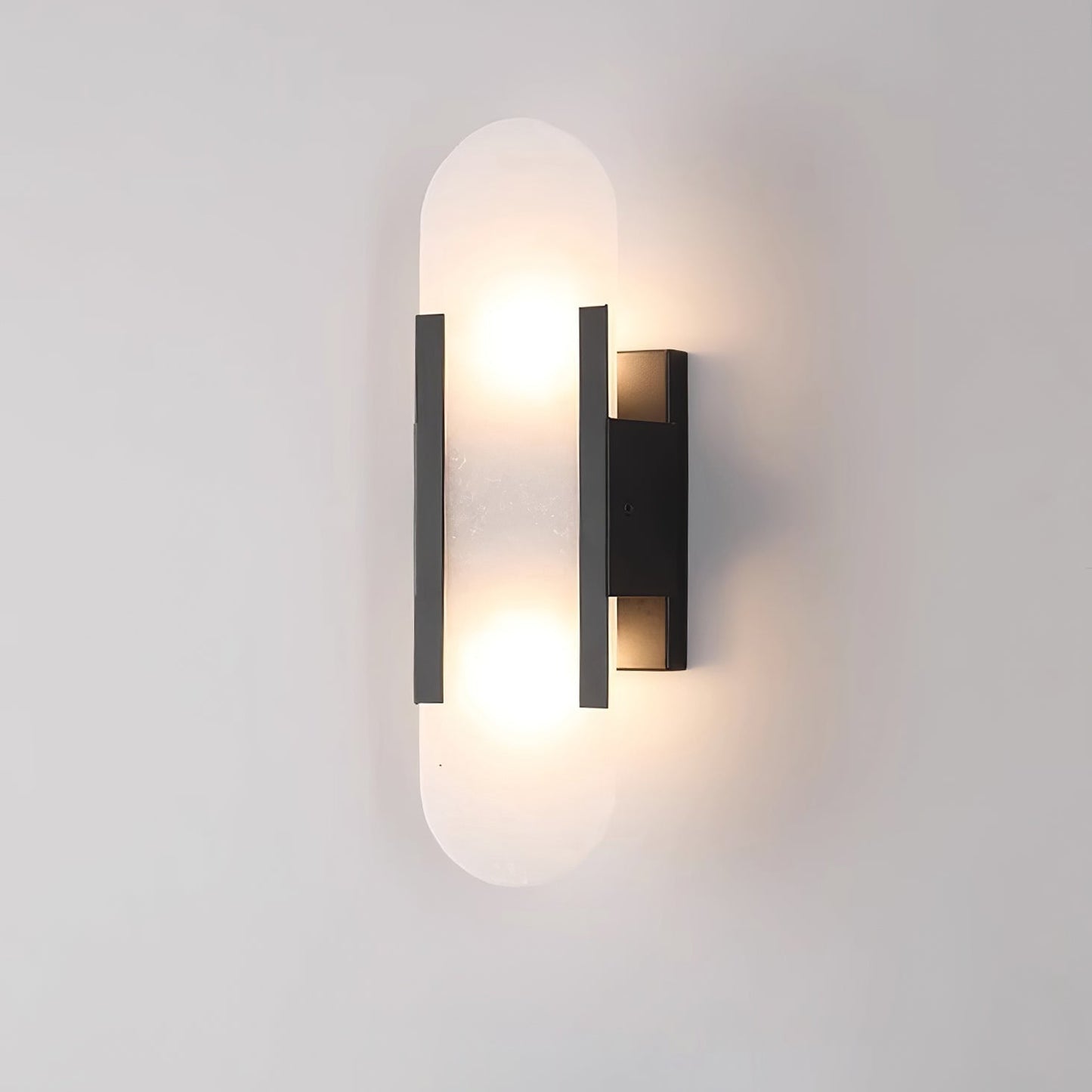 Modern Alabaster Elongated Marble LED Wall Sconce 2-Light