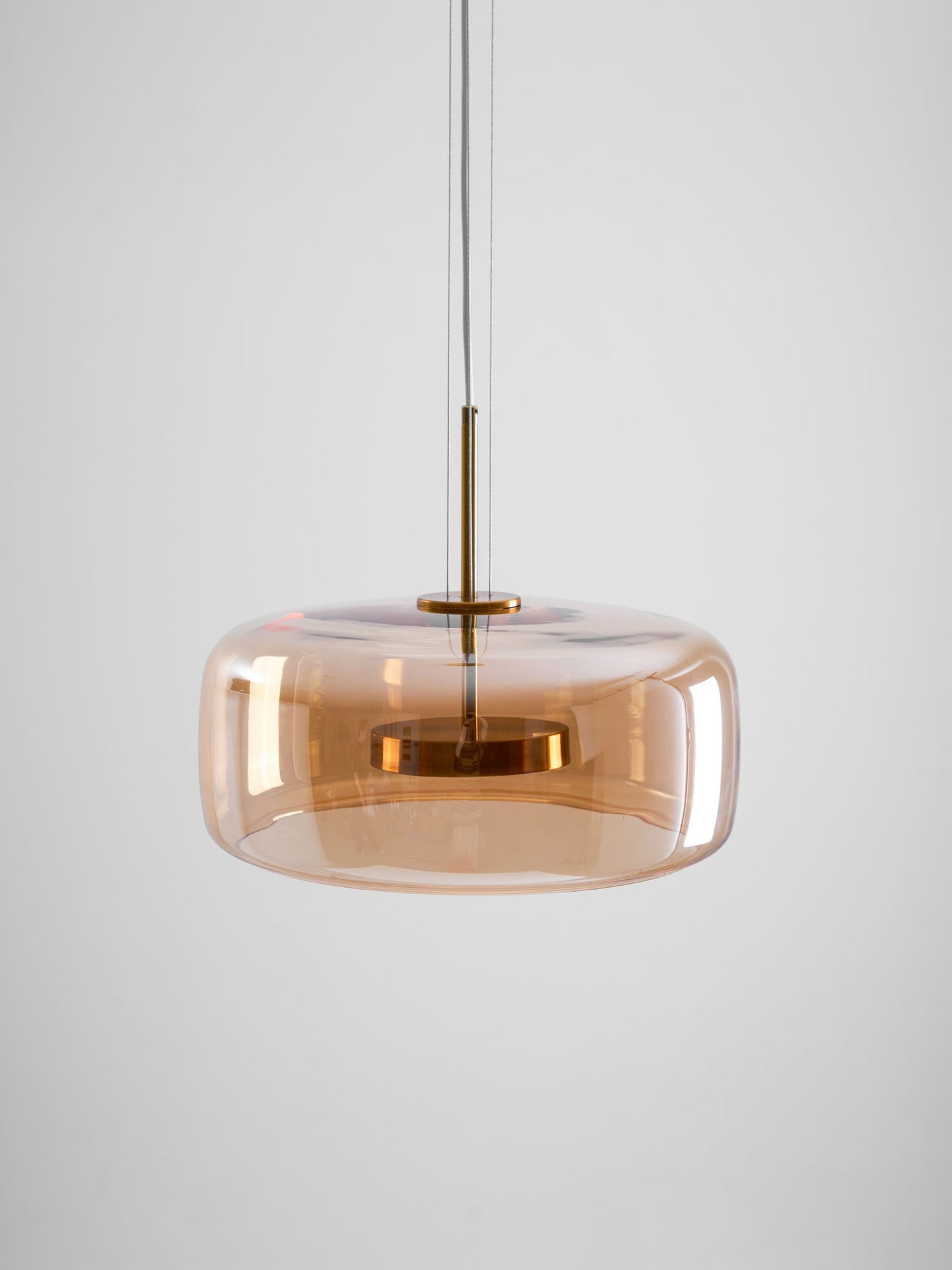 Modern Smoked Glass Dome LED Pendant Light 1-Light
