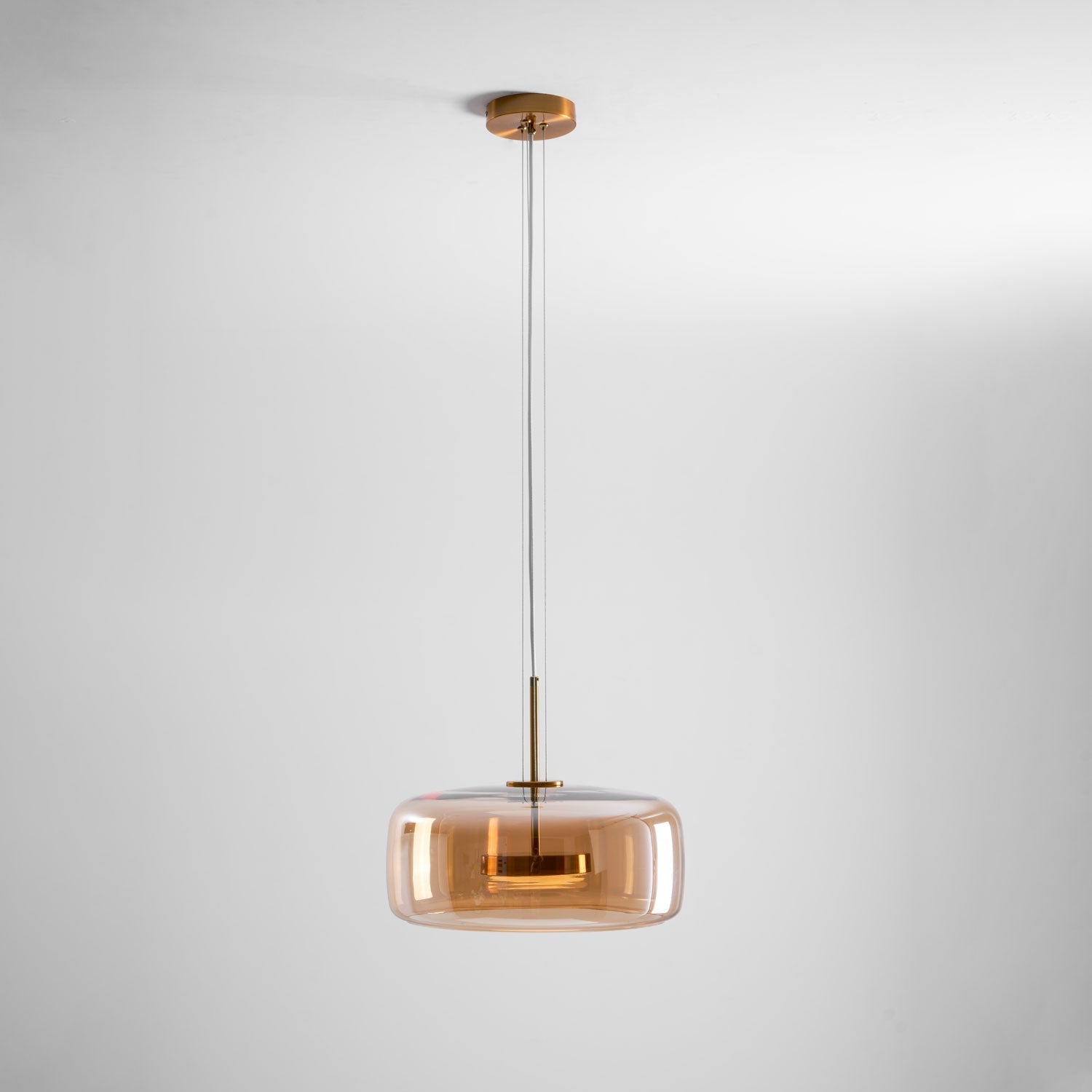 Modern Smoked Glass Dome LED Pendant Light 1-Light