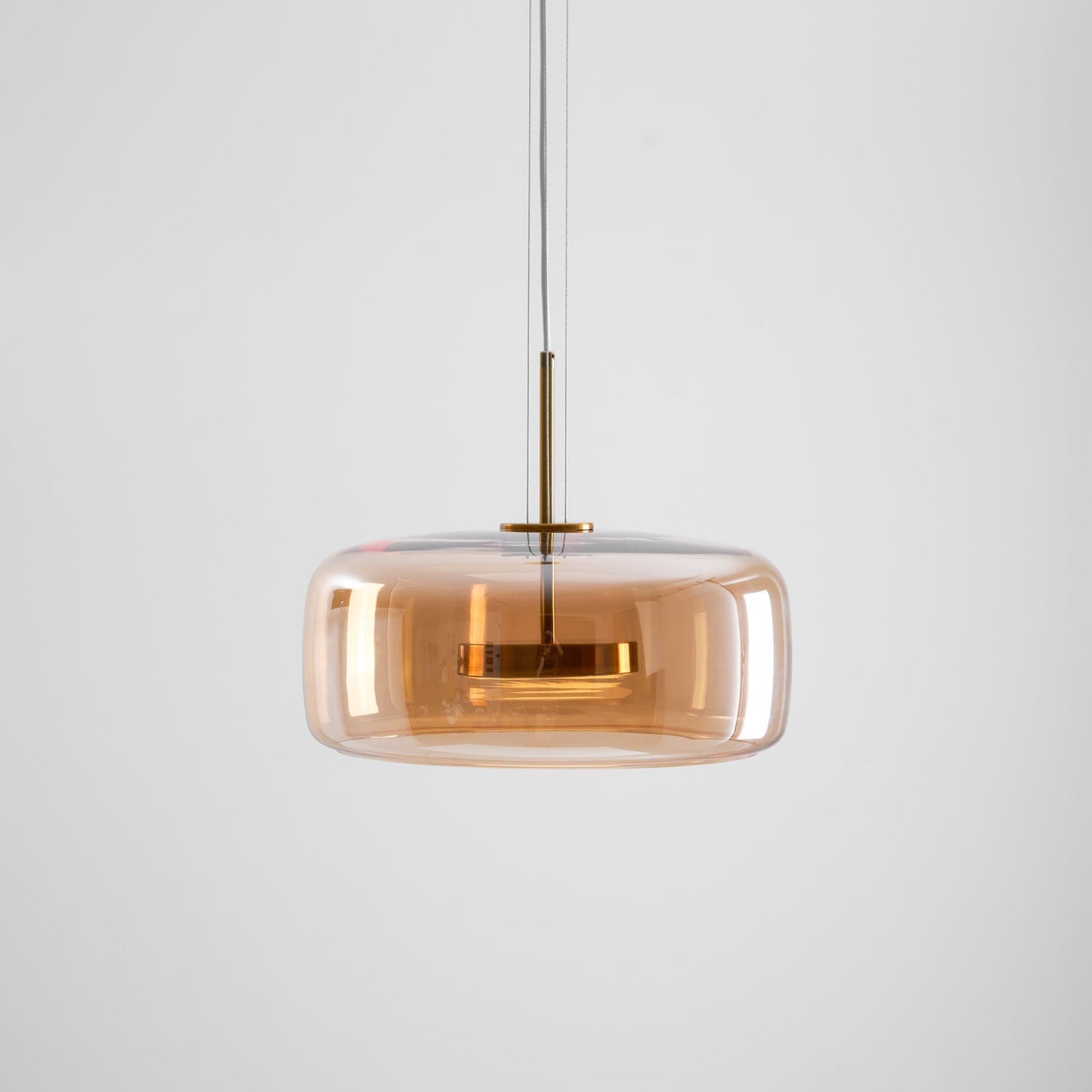 Modern Smoked Glass Dome LED Pendant Light 1-Light