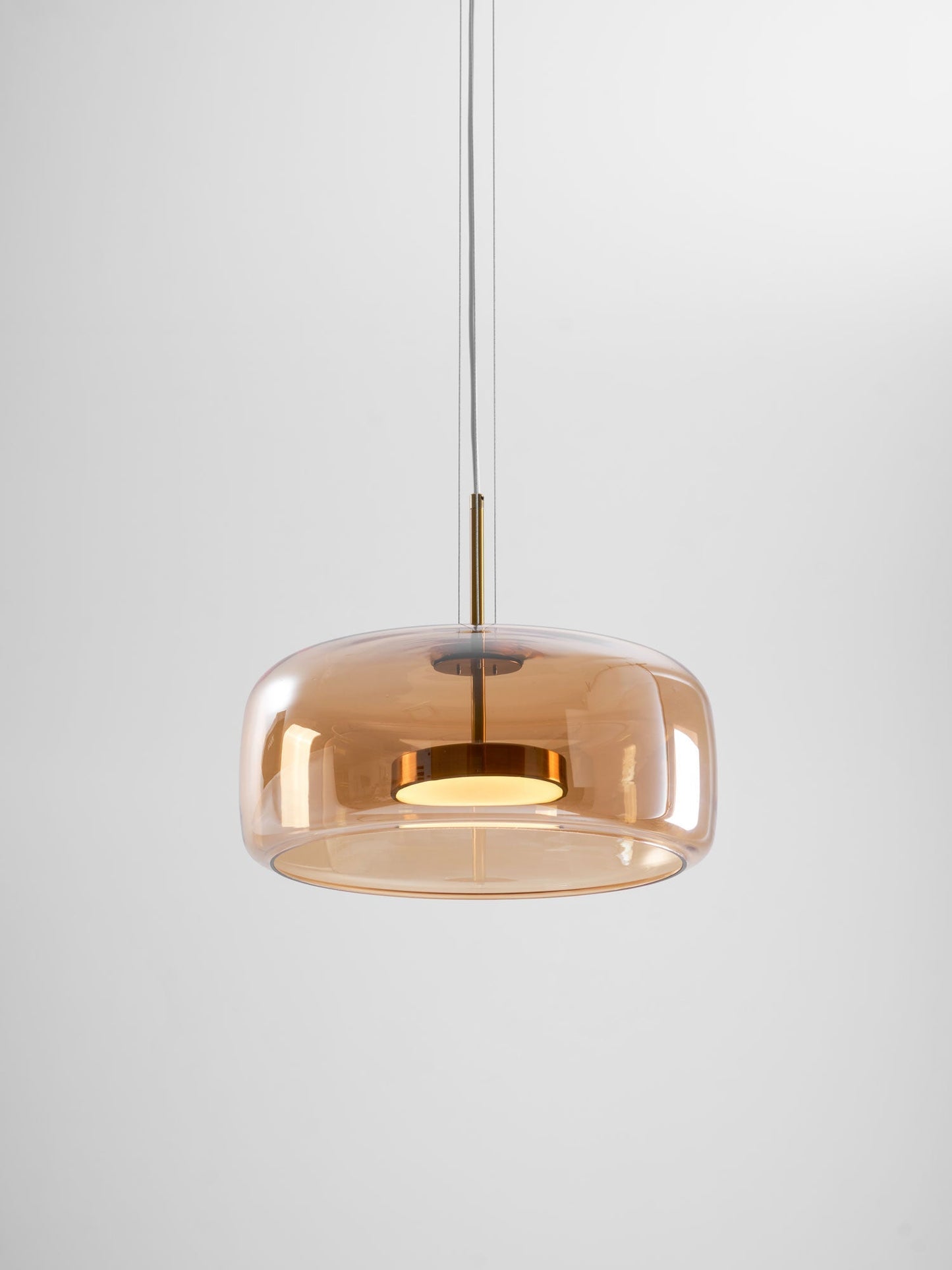 Modern Smoked Glass Dome LED Pendant Light 1-Light