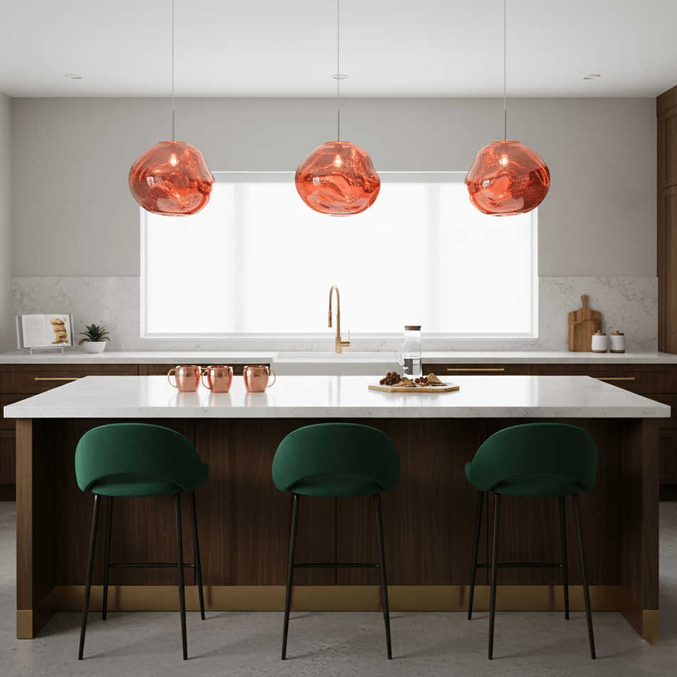 Modern Lava Glass Dome Pendant Light 1-Light