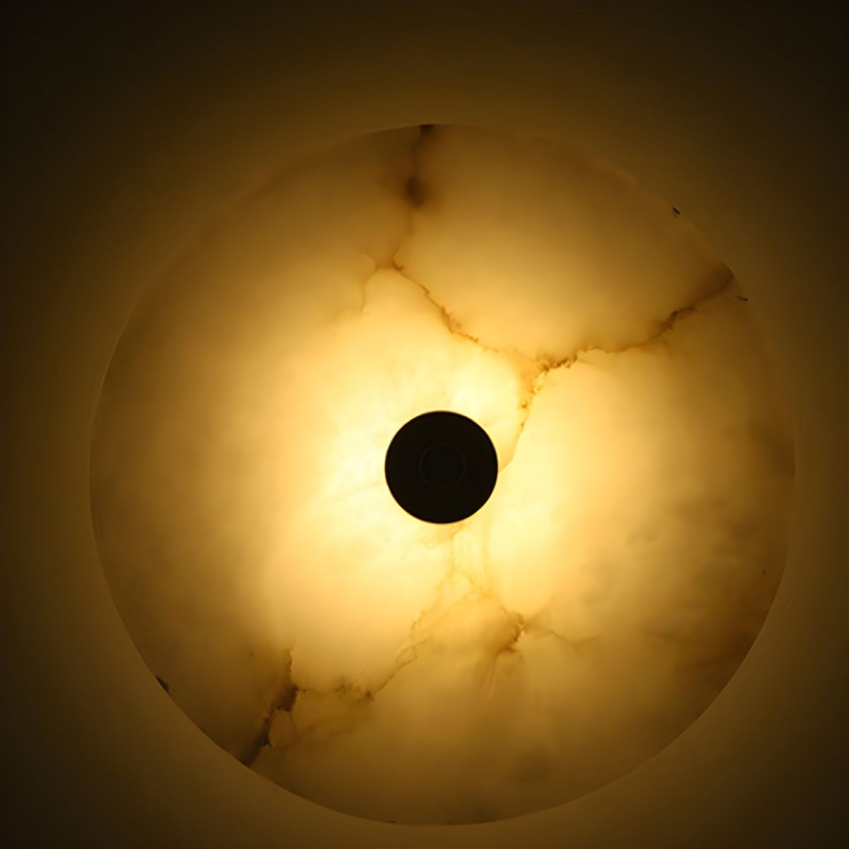 Modern Marble Round LED 1-Light Wall Light
