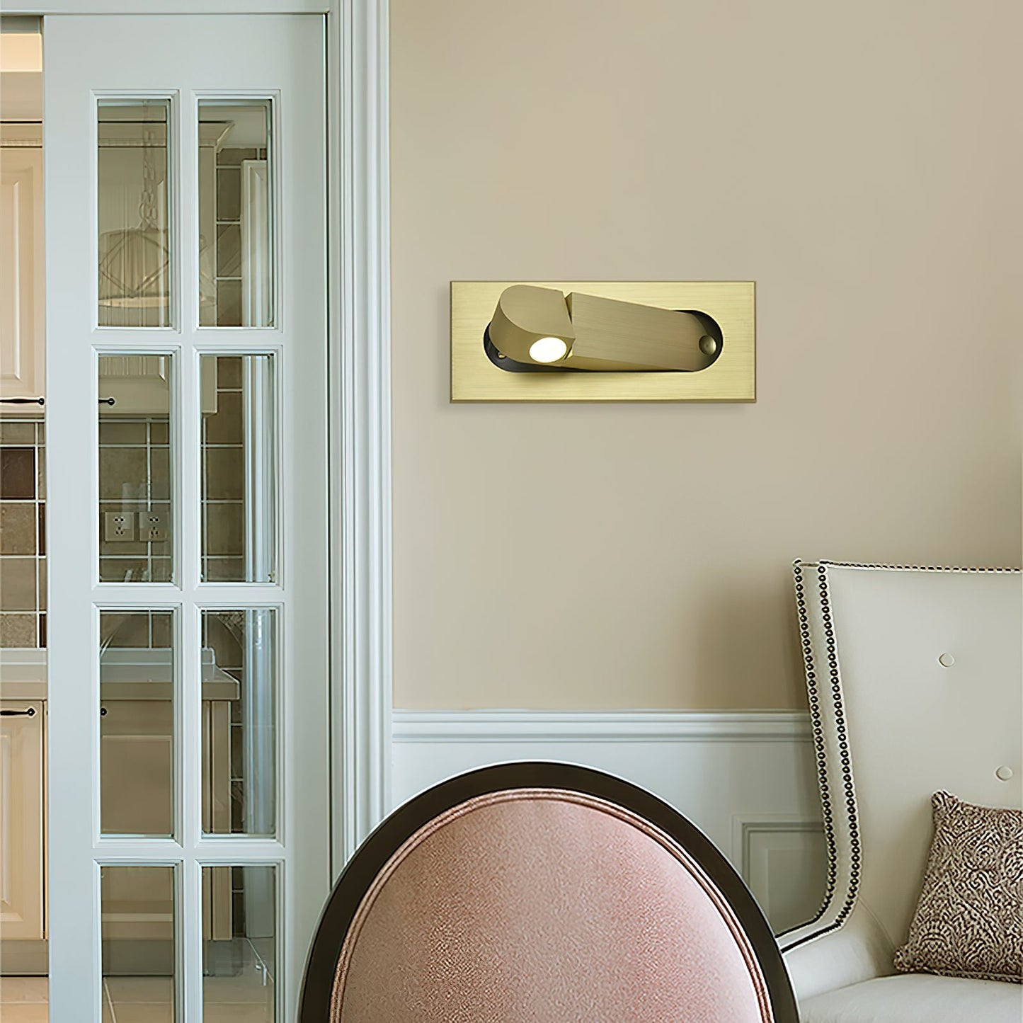 Modern Recessed Rectangular Adjustable LED Wall Sconce 1-Light