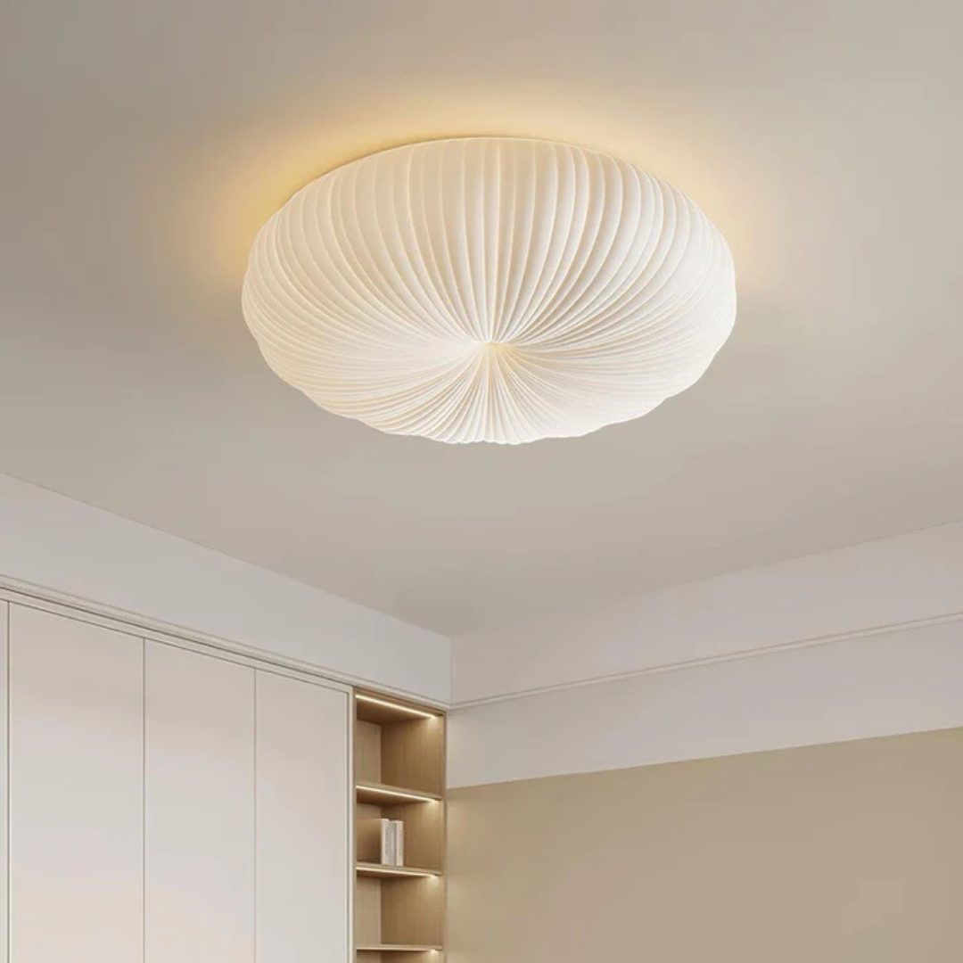 Modern LED Flush Mount Ceiling Light Fixture, Dimmable Warm & Cool White Options for Stylish Home Interiors
