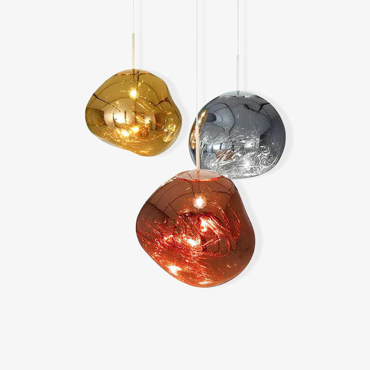 Modern Lava Glass Dome Pendant Light 1-Light