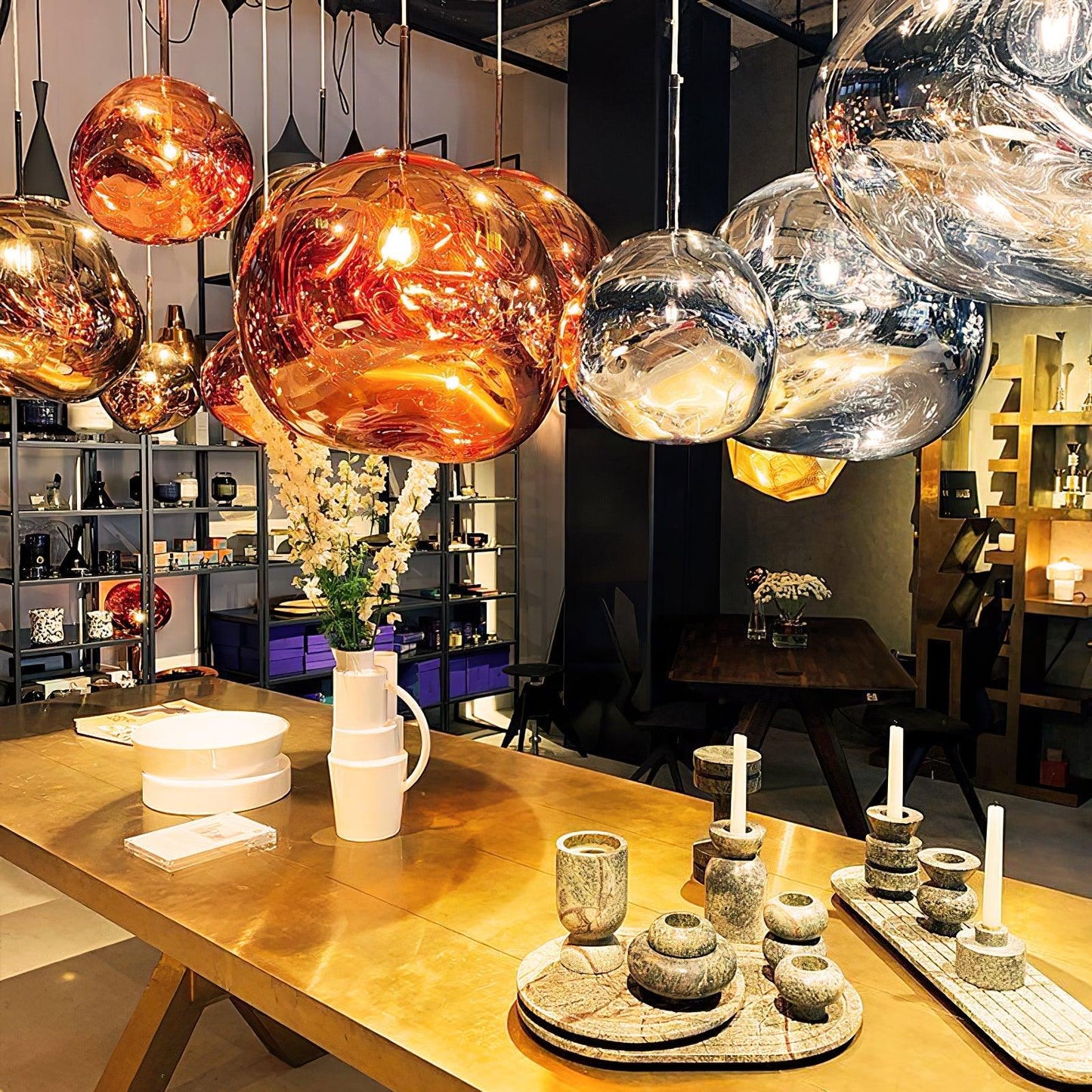 Modern Lava Glass Dome Pendant Light 1-Light