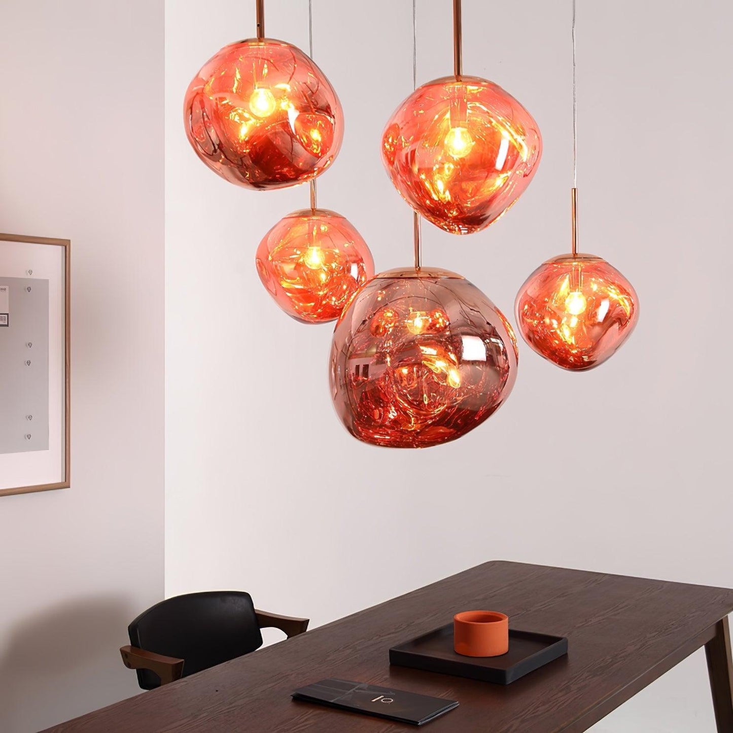 Modern Lava Glass Dome Pendant Light 1-Light