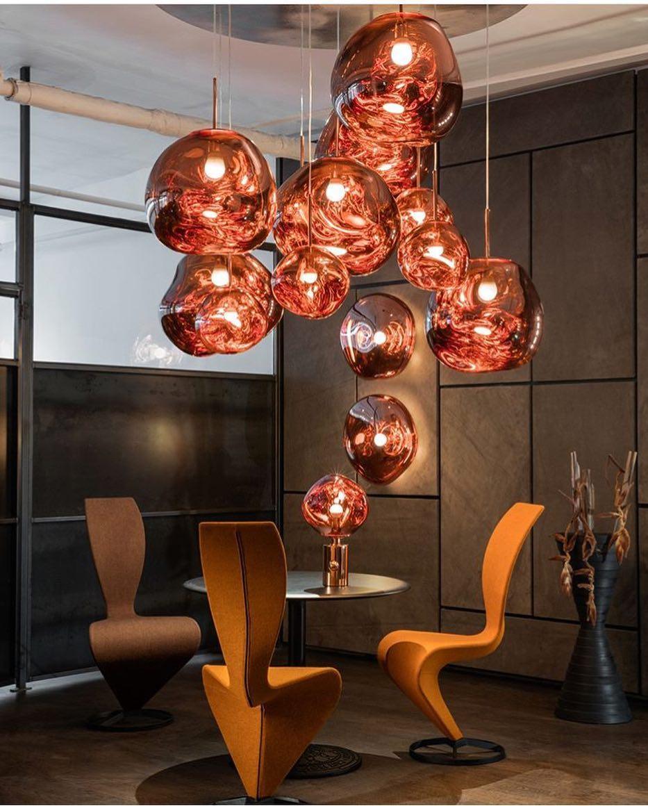 Modern Lava Glass Dome Pendant Light 1-Light